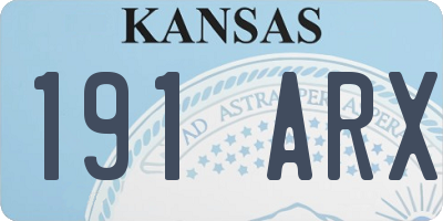 KS license plate 191ARX