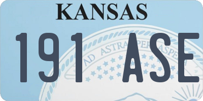 KS license plate 191ASE