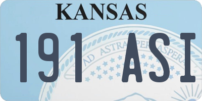 KS license plate 191ASI