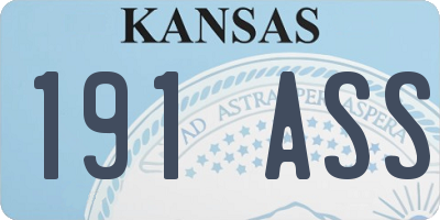 KS license plate 191ASS