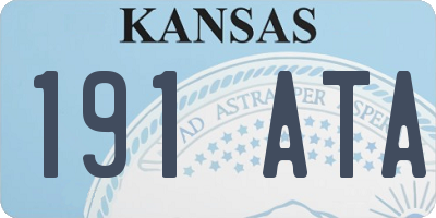 KS license plate 191ATA