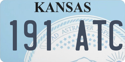 KS license plate 191ATC