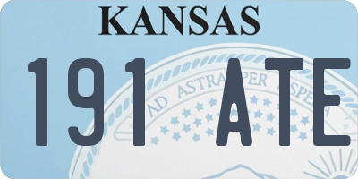KS license plate 191ATE