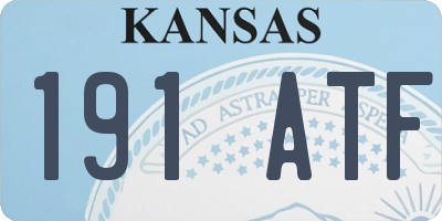 KS license plate 191ATF