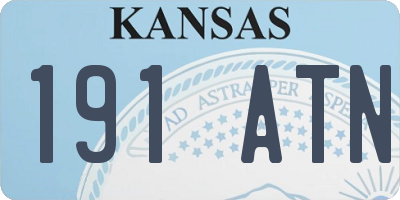 KS license plate 191ATN