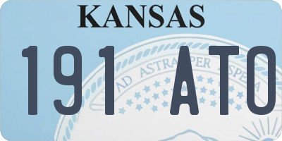 KS license plate 191ATO