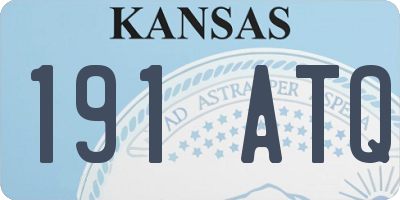 KS license plate 191ATQ