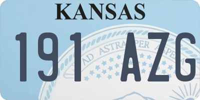 KS license plate 191AZG