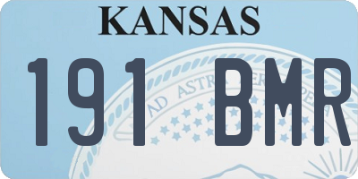KS license plate 191BMR