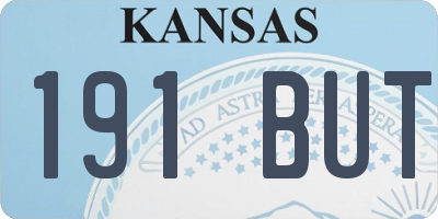 KS license plate 191BUT