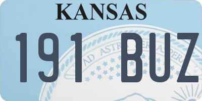 KS license plate 191BUZ