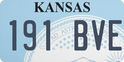 KS license plate 191BVE