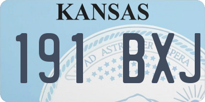 KS license plate 191BXJ