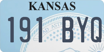 KS license plate 191BYQ