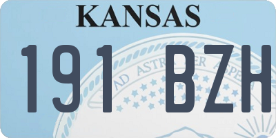 KS license plate 191BZH
