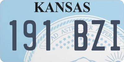 KS license plate 191BZI