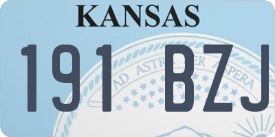 KS license plate 191BZJ