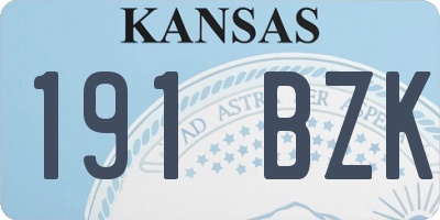 KS license plate 191BZK