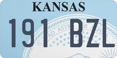KS license plate 191BZL