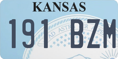 KS license plate 191BZM