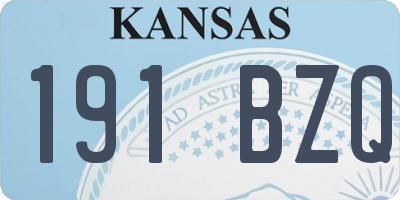 KS license plate 191BZQ