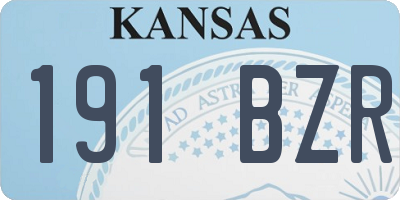 KS license plate 191BZR