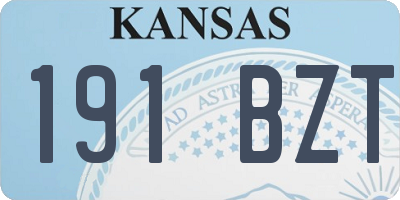 KS license plate 191BZT