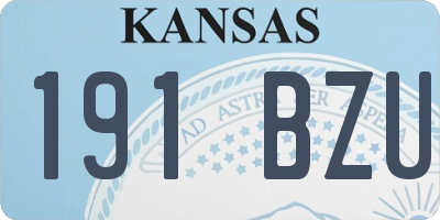 KS license plate 191BZU