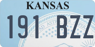 KS license plate 191BZZ