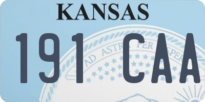 KS license plate 191CAA