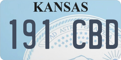 KS license plate 191CBD