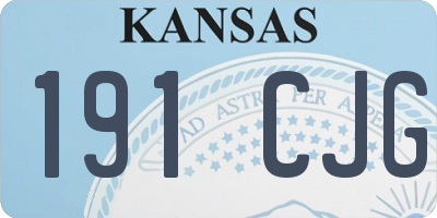 KS license plate 191CJG