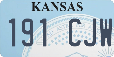 KS license plate 191CJW