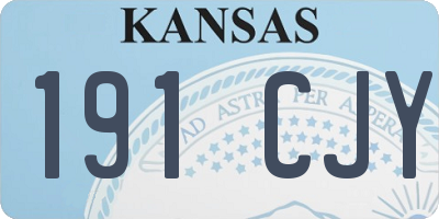 KS license plate 191CJY