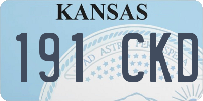 KS license plate 191CKD
