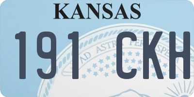 KS license plate 191CKH