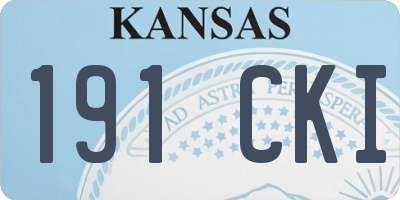KS license plate 191CKI