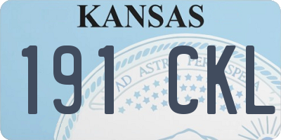 KS license plate 191CKL