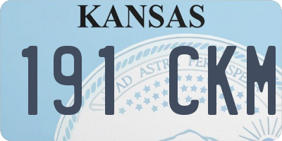 KS license plate 191CKM