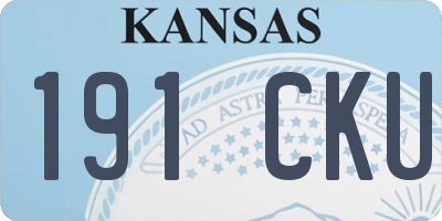 KS license plate 191CKU