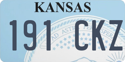 KS license plate 191CKZ