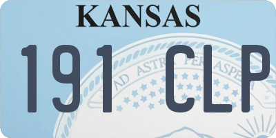 KS license plate 191CLP