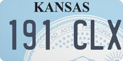 KS license plate 191CLX
