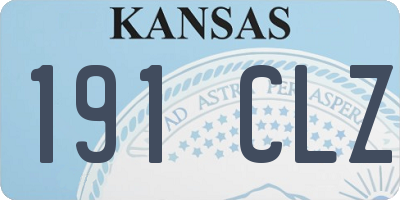 KS license plate 191CLZ