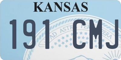 KS license plate 191CMJ