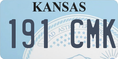 KS license plate 191CMK