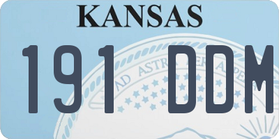 KS license plate 191DDM