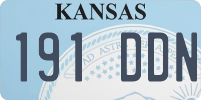 KS license plate 191DDN