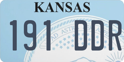 KS license plate 191DDR