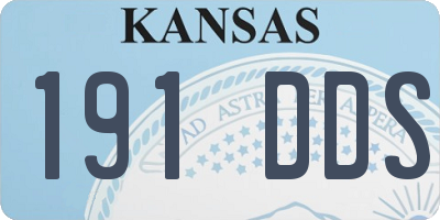 KS license plate 191DDS
